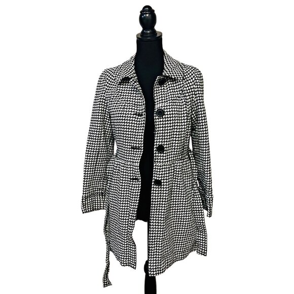 ROXY Outwear Peacoat Mid-Long Single Breasted Plaid Coat Winter Jacket Medium - Picture 8 of 12